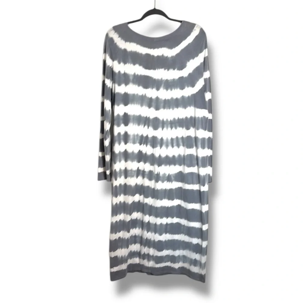 Peruvian Connection Beachcomber Tie Dye Long Sleeve Maxi Dress Size XL